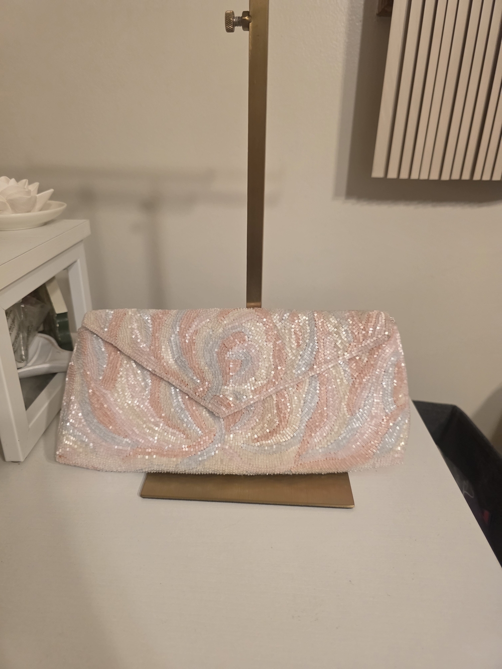 Pastel Sequin Envelope Clutch - Pink Multi